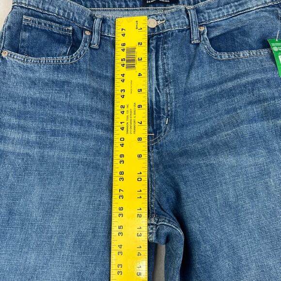 GAP Jeans Women Plus 16 33R High Rise Wide Leg Dark Wash Fade Contemporary - Picture 7 of 10